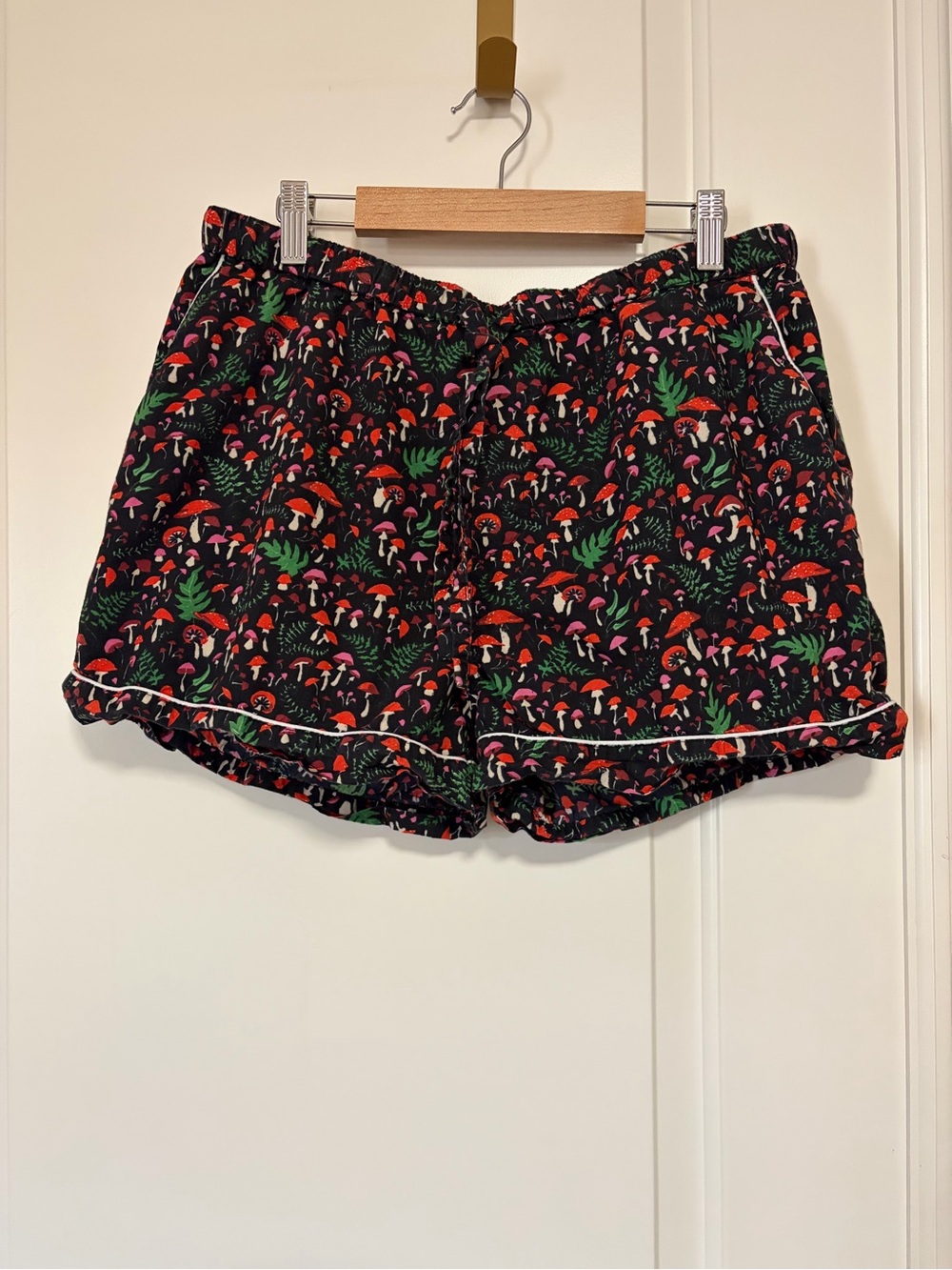 🍄💤🍄🟫Printfresh Toadstool Mushroom Garden Cotton Pajama Shorts 🍄🟫🥱🍄